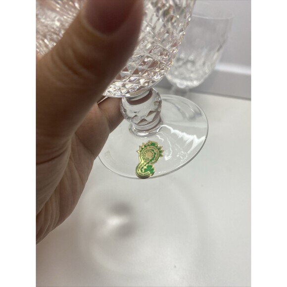 Set Of 4 Vintage Waterford Colleen Claret Wine Glasses Crystal Short Ball Stem - Picture 10 of 14